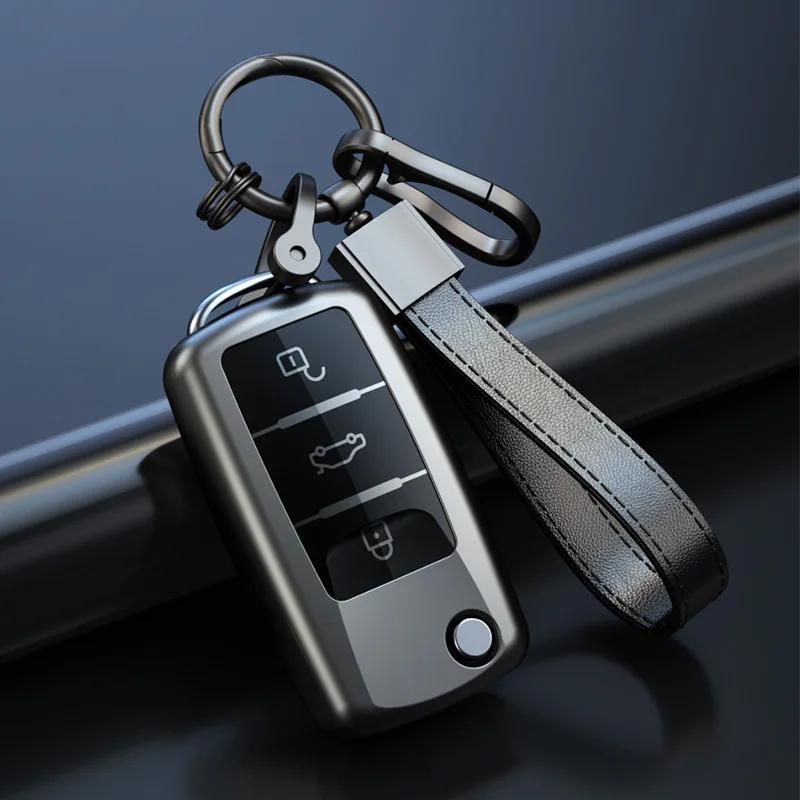Interior Mouldings Fashion Car Key Case Cover For VW Volkswagen Golf 7 MK7 Tiguan MK2 For Seat Ateca Leon FR 2 Ibiza Skoda Octav