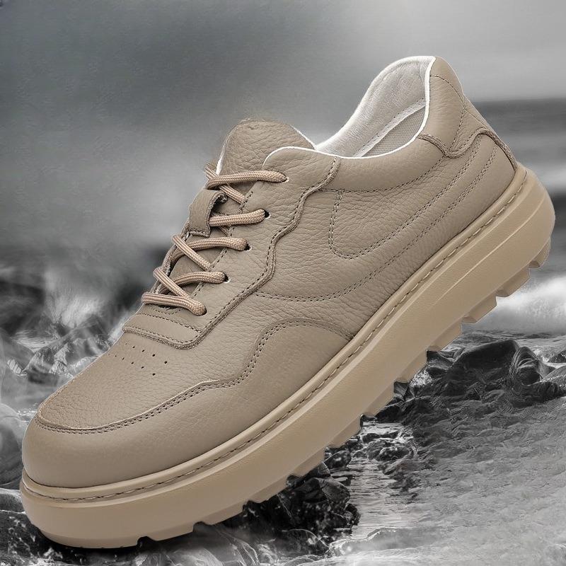 Stilvoller Leder Herrenschuh Ganzjährig Lässige Herrenschuhe Elegant Bequem Atmungsaktive Schuhe Rutschfeste Schuhe für Geschäftsreisen