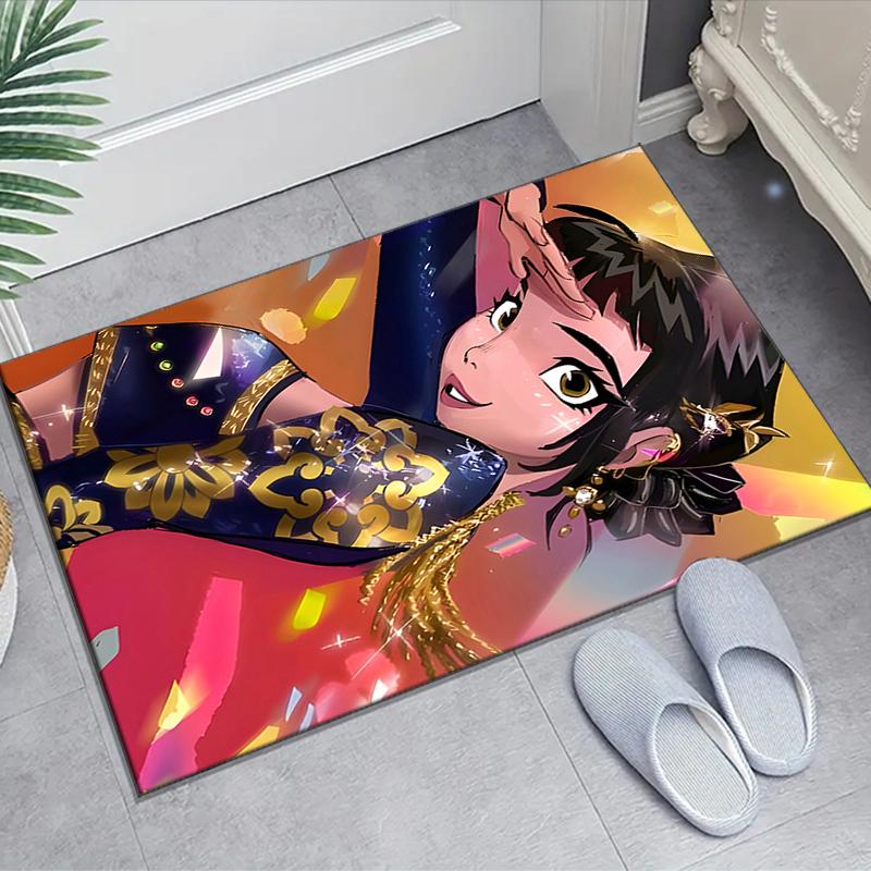 1pc KPop Demon Hunters ZOEY1 Design Area Rug - Non-Slip, Soft & Cozy Floor Mat for Living Room, Bedroom, Office - Indoor/Outdoor Decorative Carpet