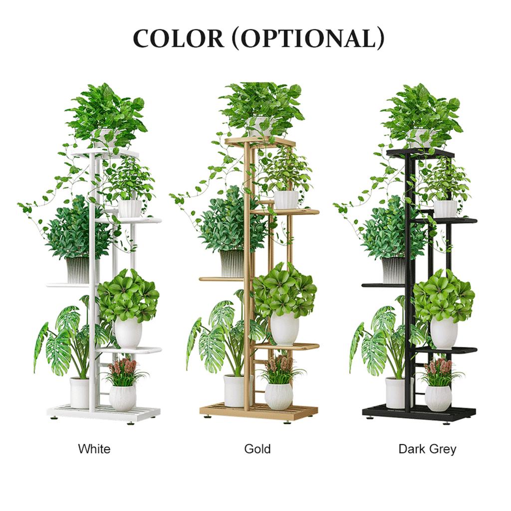 5 Tier Display Shelf Flower Pots Rack Plant Stand Potting Ladder Planter Stand Heavy Duty Storage Shelving Rack for