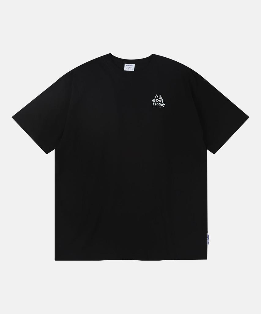 ALL DAY HOOPS Hoop S2 Logo Short Sleeve T-Shirt Black