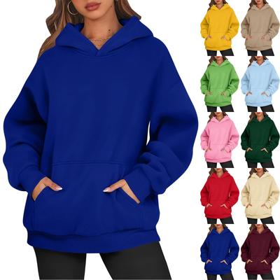 Womens Oversized Sweatshirts Fleece Hoodies Long Sleeve Shirts Pullover Fall Clothes With Pocket