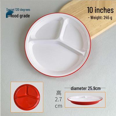 LIJIA FITMENT 10-inch Melamine Divided Cafeteria Tray
