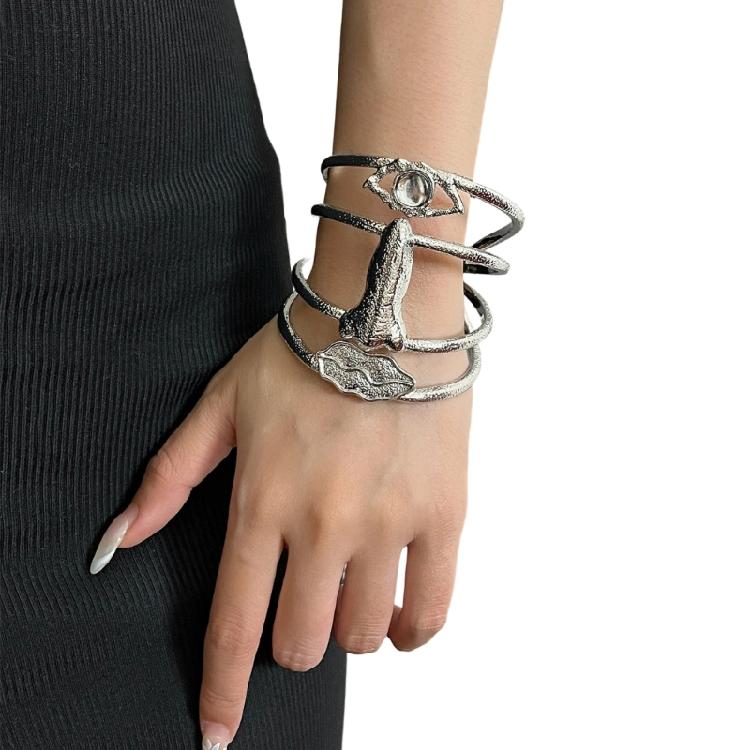 Unisex Adjustable Metal Bangle Vintage Jewelry Lightweight Retro Inspired Wrist Accessory Perfect for Gift Giving