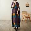 Women Summer Boho Floral Maxi Dress  Plus Size Loose V Neck Oversized Sundress Big 9052