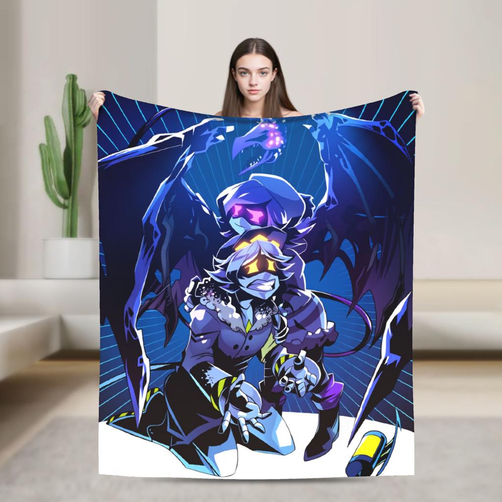 Murder Drones N and Uzi Blanket  Warm Soft Street Trend Plush Throw Blanket For Bedroom Travel Flannel Bedspread Bed Cover