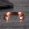 Braccialetti in Rame Puro Vinterly per Donne Uomini Unisex Larghi 9,5 mm Braccialetti Aperti Regolabili Gioielli Femminili Regolabili Metallo Morbido