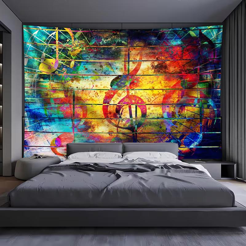 2D Artistic Colorful Music Tapestry for Content Creation & TikTok