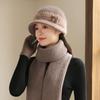 The Elderly Hat Women's Winter Velvet Warm Wool Hat Cold Protection Rabbit Fur Basin Hat
