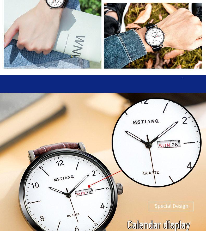 Men's Ultra-Thin Luminous Automatic Watch for Junior High & High School Students: Waterproof & Silent
