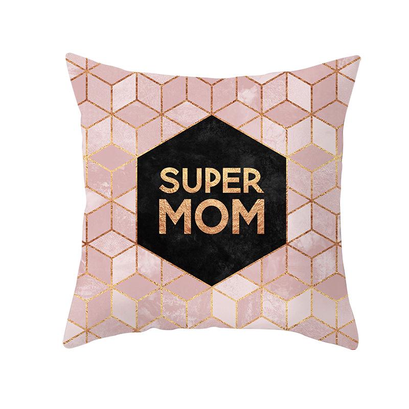 Geometric Sofa Pillow Cover Peach Skin Creative Home Office Cushion Cover Car Cushion