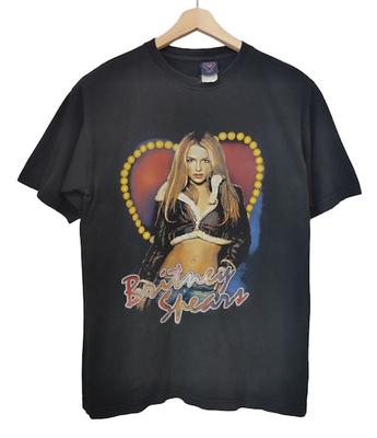 Vintage 00s BRITNEY SPEARS Black Rap Tees Hip Hop Britney S5XL PA4535