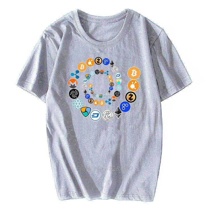 Bitcoin Shirt Cryptocurrency Crypto Miner Bitcoin BTC Crypto Design TShirt Men Bitcoin Coin T Shirt Cotton Tees Streetwear S