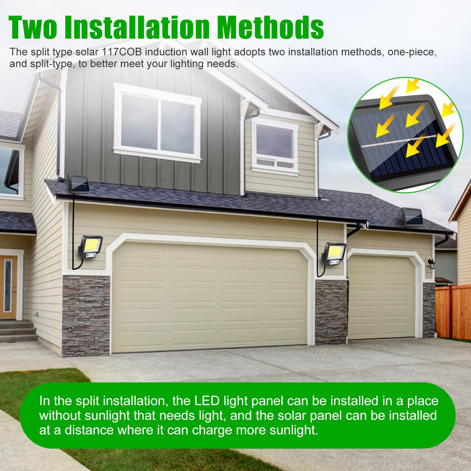 

Solar Wall Lights 117COB Outdoor Solar Powered IP65 Waterproof 3 Modes Wall Lamp Security Light Solar Street Flood Light For Garden Porch Patio Yard JX-F117