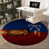 1PCS Tappeto Rotondo FC Barcellona Stemma Stampato Tappeto Rotondo per Area, Tappeto per Casa Ufficio, Tappeto Rotondo per Sedia, Tappeto Decorativo Regali per Fan Regalo di Natale