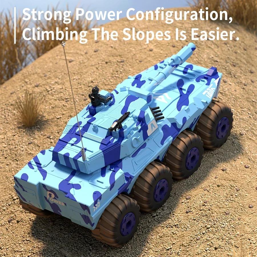 1/32 Amphibious Rc Car Remote Control Tank Armored Vehicle Large Remote Control Vehicle Children's Gift Wireless Model Toy Gift