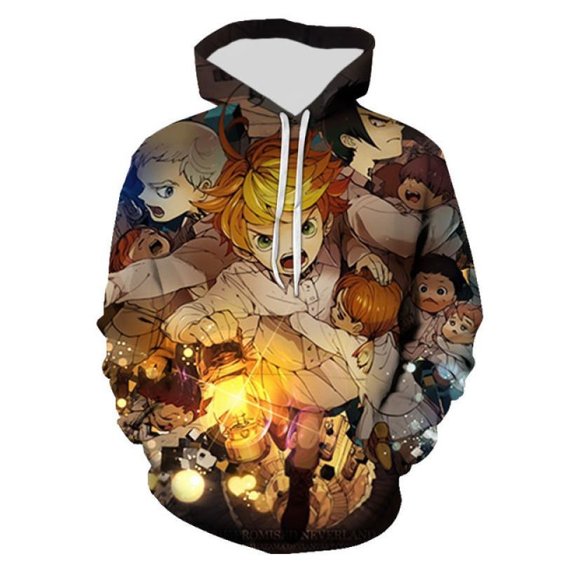 The Promise Neverland Hoodies 3D Printed Men Women Children Sweatshirts Boy Girl Kids Streetwear Pullover Long Sleeve Tops