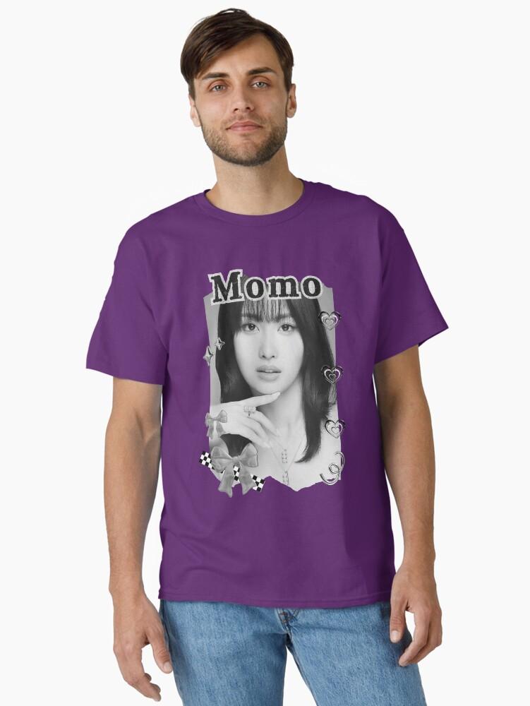 TWICE Momo Kpop Girl Group K-music South Korean Girl Group Black and White Collage Digital Art Portrait Classic T-Shirt