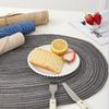 Oval Table Mats Coasters Hand-woven Pot Mat Creative Braided Table Place Mats  for Dining Table