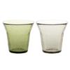 Wired Beans Eternal Glass Tumblers (Tsugaru Vidro) Pair Set In Gift Box, 200ml Tumbler Glasses (Green and Gray)