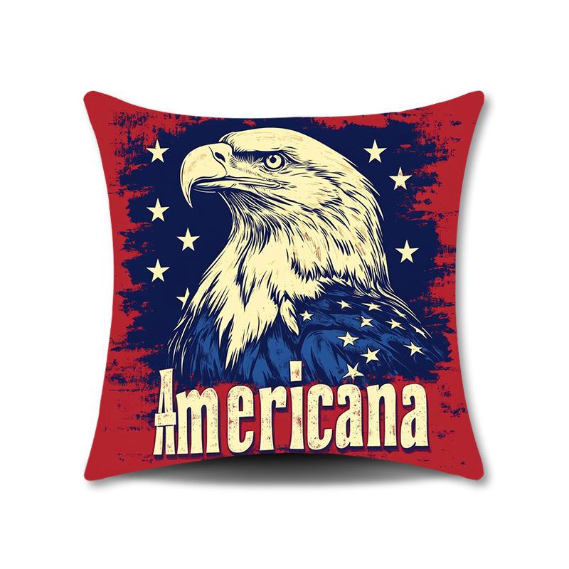

Independence Day Pillow Cover Home Sofa Bedroom Bedside Cushion Pillow Cover Flag Independence Day Series Pillow linen-45x45cm double-sided [without pillow core]