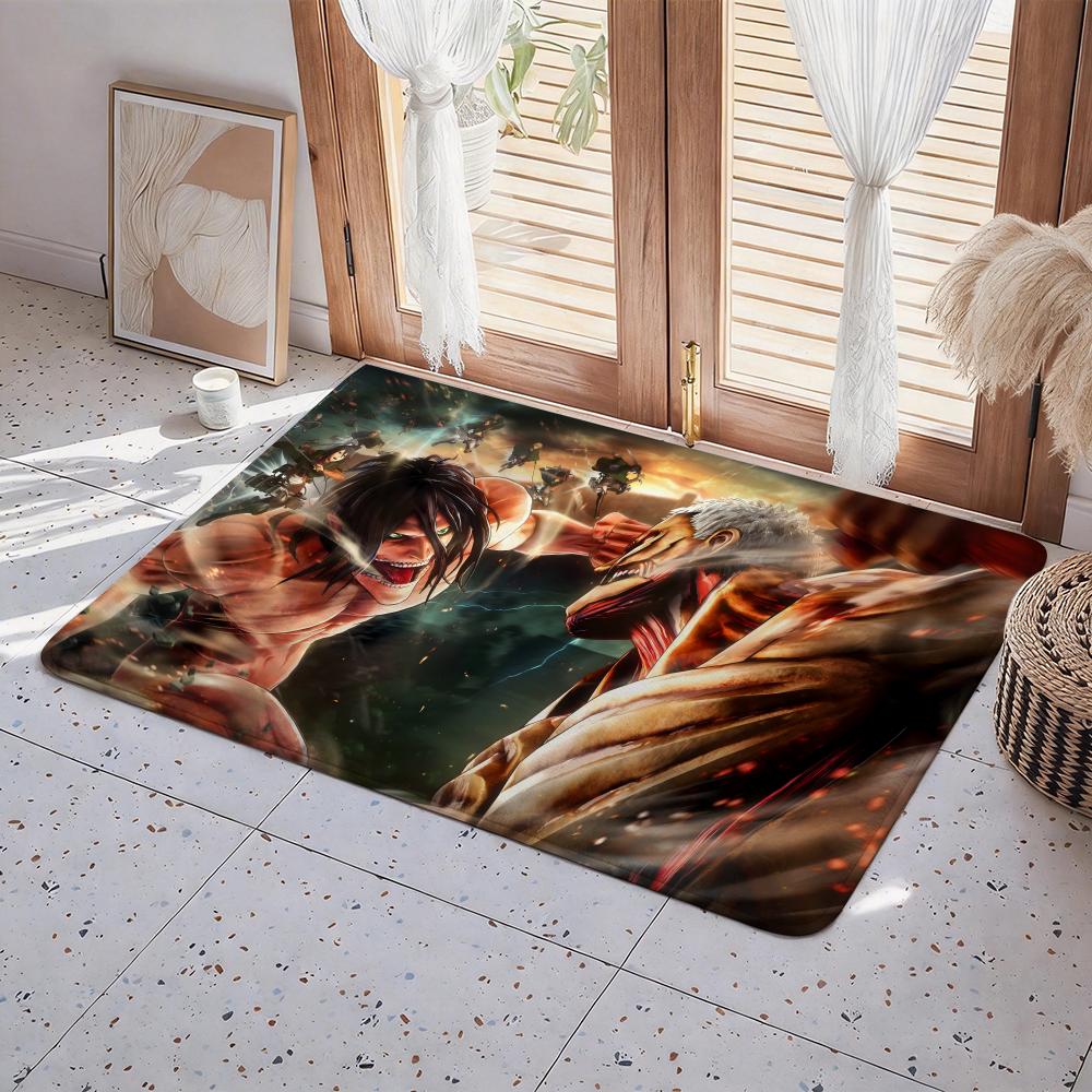 Anime Hot A Attack on Titan Floor Mat Eco Flannel Doormat Non Slip Odorless Indoor Floor Rug Soft Short Plush Home Mat
