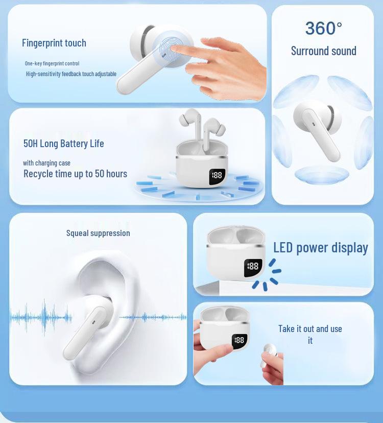 Invisible In-Ear Wireless Hearing Aids with Noise Reduction and Magnetic Charging for Young and Elderly