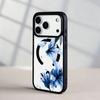 Apple 17PROMAX New Magnetic Mobile Phone Case Flower Two-in-one IPhone16 15 Ice Blue Flower Cluster Protective Case