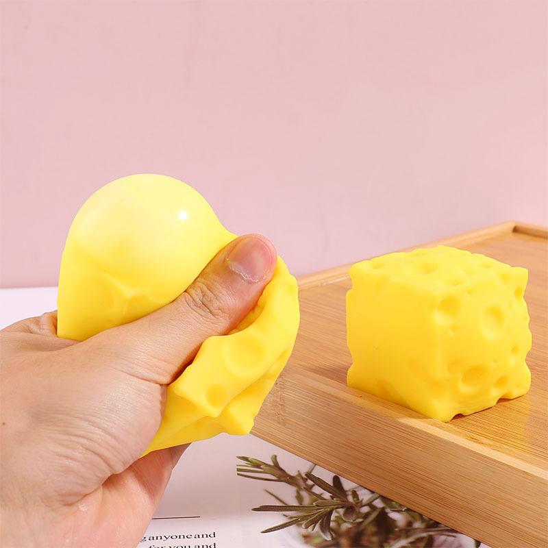 Simulate Cheese Slow Rebound Pinching Office Decompression Slow Rebound Cheese Pinching Ornament Relax And Decompress And Knead.
