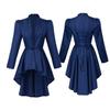 Medieval Victorian Dress Costume Women Tuxedo Tailcoat Gothic Steampunk Trench Hem Halloween Carnival Dress Up Party Outfit Coat
