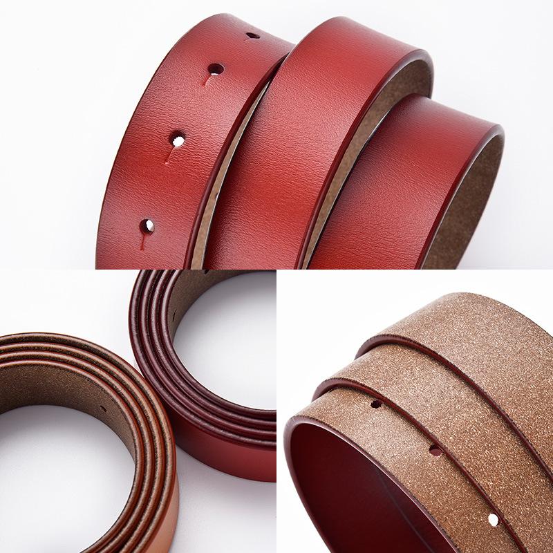 Simple Leather Vintage Belt for Women Casual Simple Versatile Oval Buckle Jeans Accessories Classic Business Belt