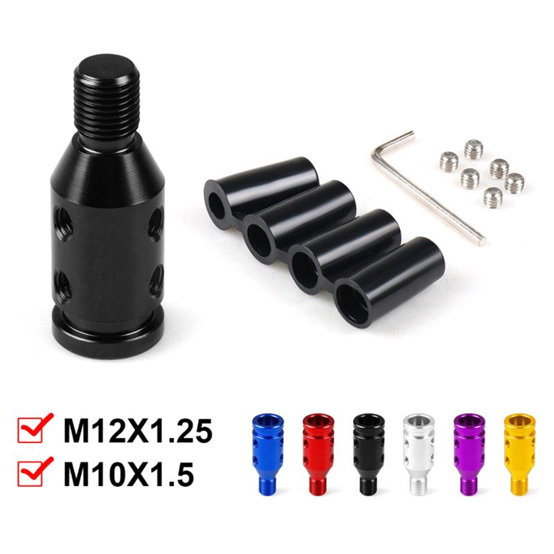 Universal Car Auto Aluminum Gear Shift Knob Adapter For Non Threaded Shifters