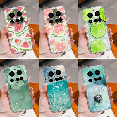 Per Xiaomi Mi 10 11 12 15T 15 Ultra Cover Telefono Estivo Motivo Anguria Protezione Lente Silicone Trasparente Antiscivolo Guscio Per Xiaomi Alloggiamento Capa