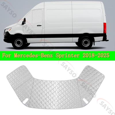 כיסוי שמשה קדמית למרצדס-בנץ Sprinter 2006-2018 / 2018-2025 VW Crafter, אוקספורד 600D עמיד בפני מזג אוויר, נגד גניבה, כיסוי שלג