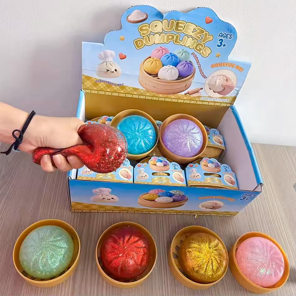 Dumpling Squishy Mysteries Dumplings Stress Relief Fidget Toys Home Office Desk Accessories Party Gift Mystery Dumpling Squishy