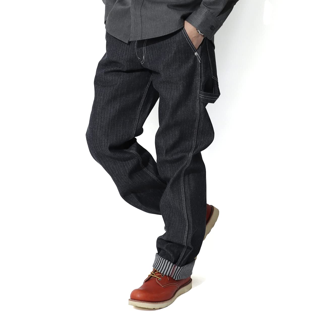 

Kojima Jeans Die Weave Брюки маляра размера 34, Мужская рабочая одежда, Индиго,