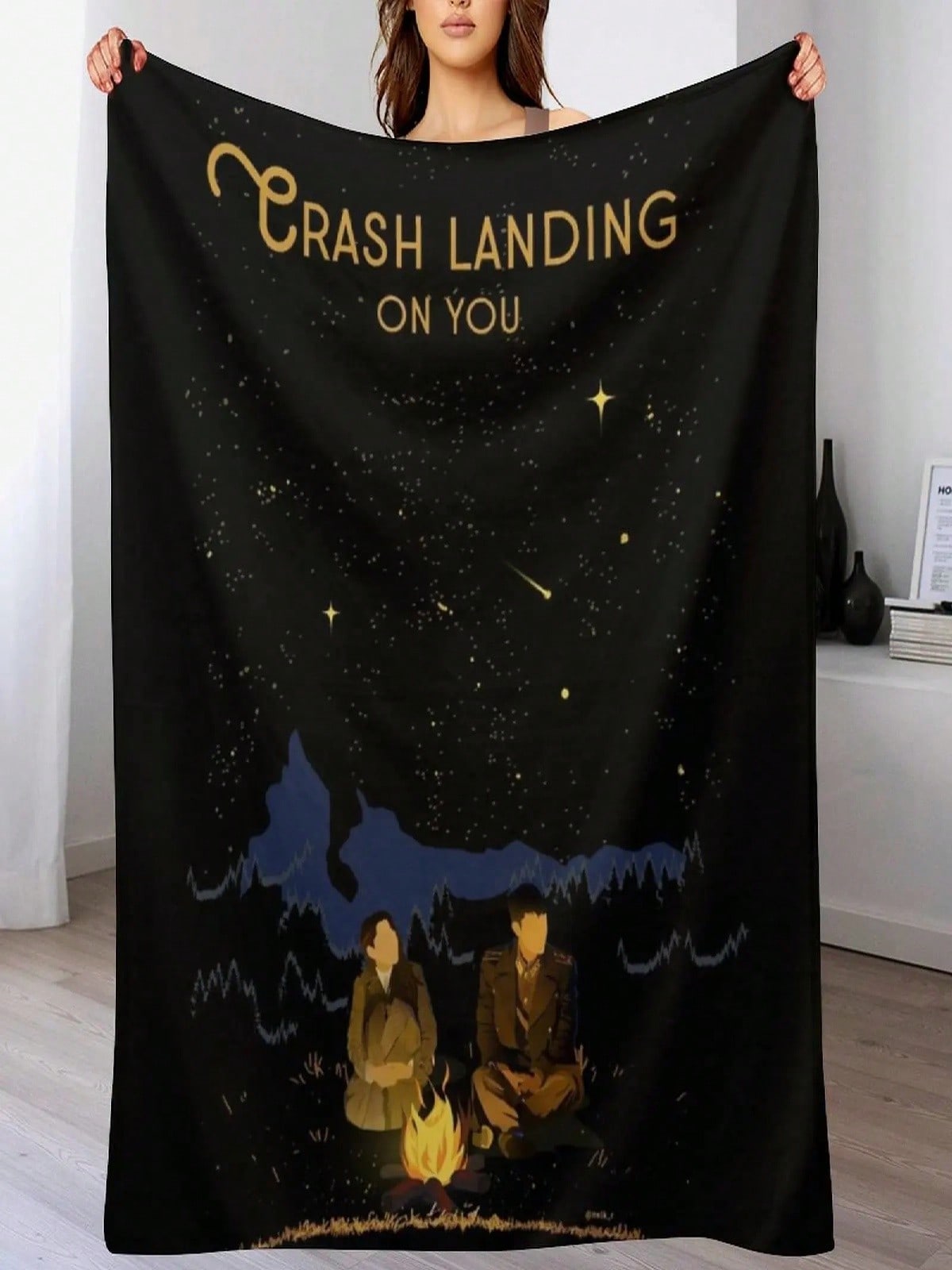 

Crash Landing On You Throw Blanket Heavy To Sleep Anime Loose Christmas Decoration Blankets 75X95CM сірий колір