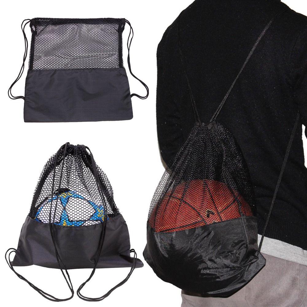 Oxford Basketball Cover Mesh Bag Black Portable Ball Storage Backpack Volleyball Ball Storage Bags Basketball