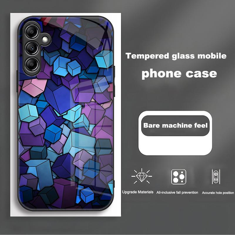 For Samsung Galaxy A56 Case SM-A566B Fashion Painted Cover Tempered Glass Case For Samsung A16 A26 A36 Galaxy A56 5G Shell Coque