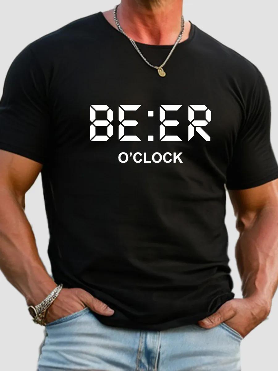 Black cotton T-shirt with print S