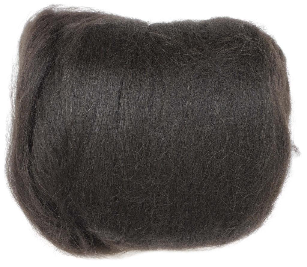 Hamanaka Real Wool Felt, Straight Hair, 40g, Ivory Black, H440-005-556