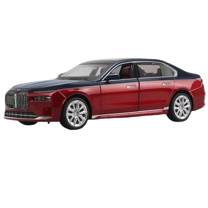 

1:24 7 Series i7 G70 Alloy Luxy Car Model Diecast Metal Toy Limousine Pure Electric Vehicles Car Model Sound Light kids Gift for червоний