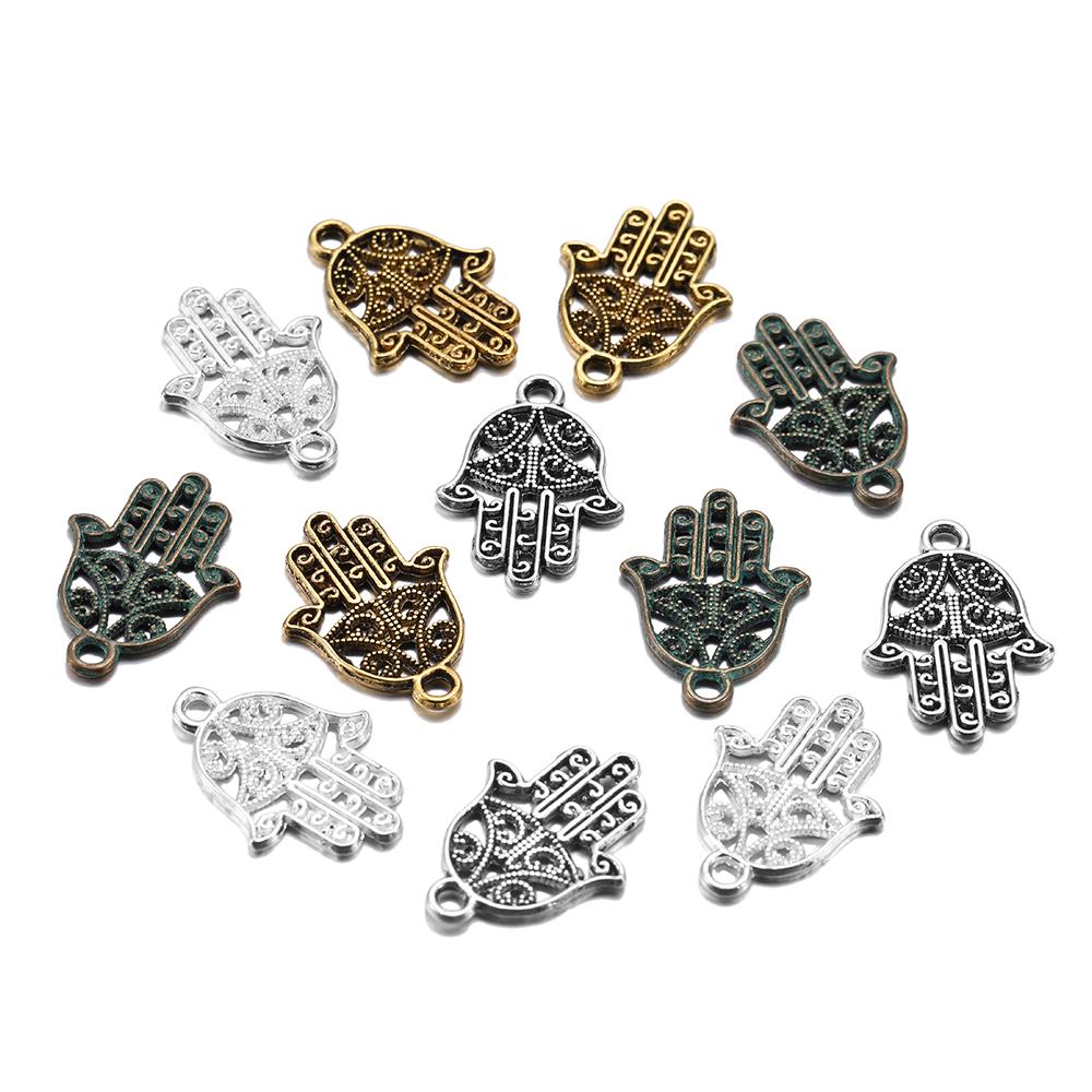 

20 шт./лот 15*21 мм классические античные бронзовые ручные подвески Фатима браслет подвески для DIY ожерелье принадлежности для изготовления ювелирных изделий