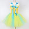Flounder Costume Toddler Kids Little Mermaid Halloween Carnival Birthday Party Dress Up Girls Yellow Tropical Fish Tutu Dress