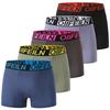 5 Pack Men's Underwear Big & Tall Loose Fit Sports Boxer Briefs Breathable Cotton Trunks Black/Multicolor
