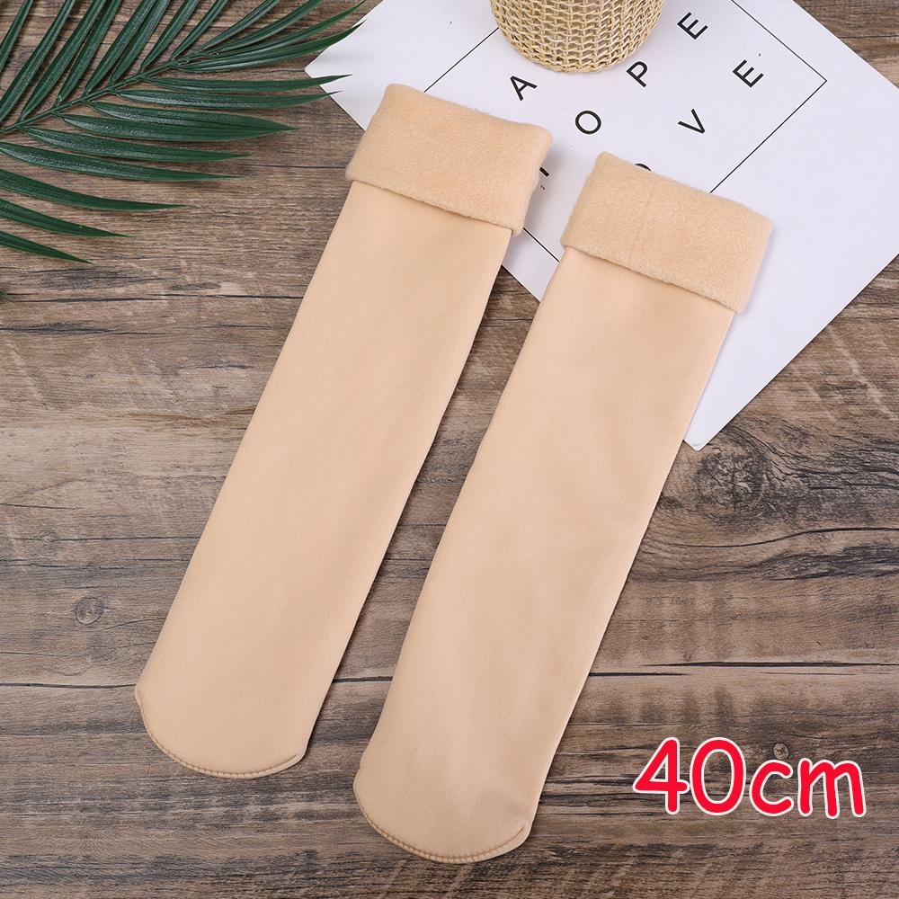 Winter Thicken Velvet Over Knee Socks For Women Warm Thigh High Long Socks Skin Black Plush Thermal Stocking Compression Legging