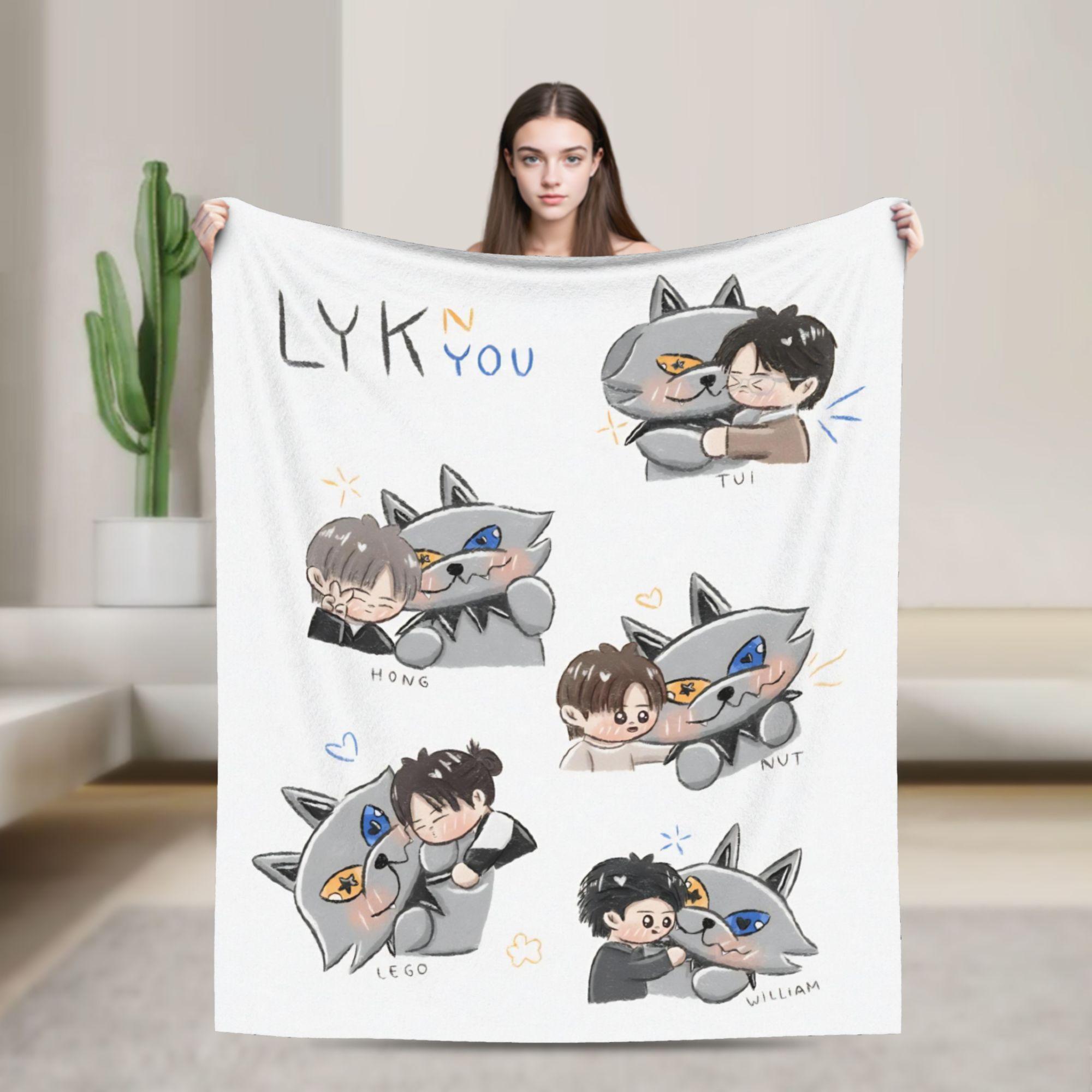 

Lykyou LYKN Group Blanket Fuzzy Awesome Breathable Throw Blankets for Coverlet Textile Decor 200x150cm 80x60in