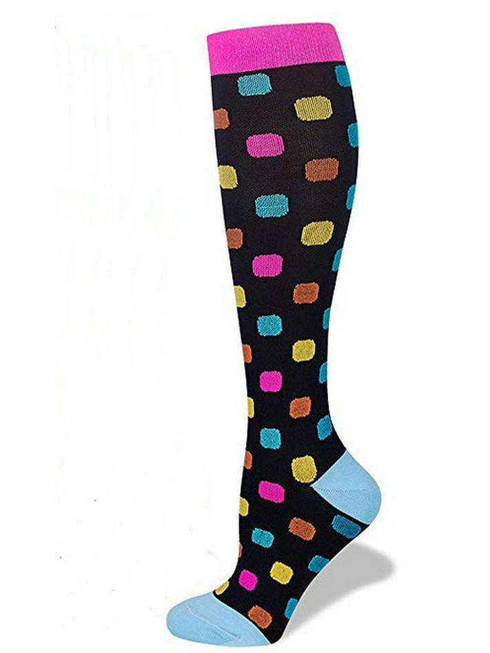 

Running Compression Socks - Long, Elastic, Jacquard Design Small/Medium