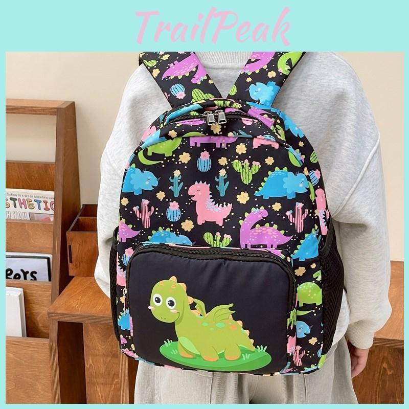 Attractive Nursery School Backpack Children Adorable Dinosaur Design Cozy Feel