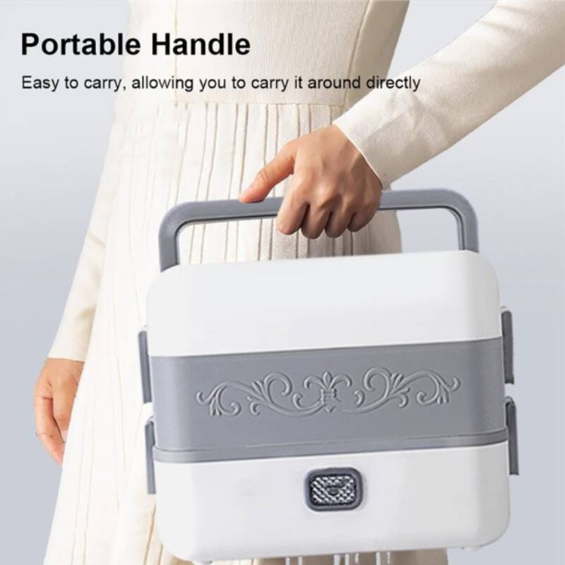 Electric Heated Lunch Box With Removable Inner Pot For Office Use